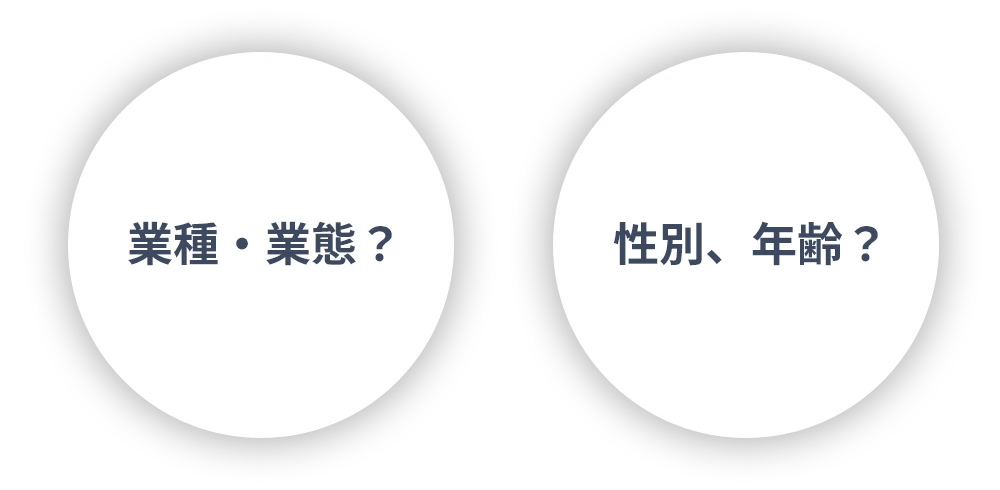 業種・業態なのか性別・年齢なのか